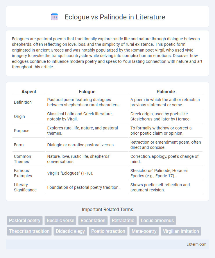 Palinode vs Eclogue in Literature - What is The Difference?