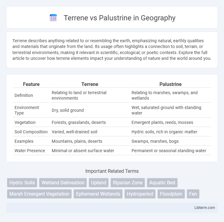 Palustrine vs Terrene in Geography - What is The Difference?