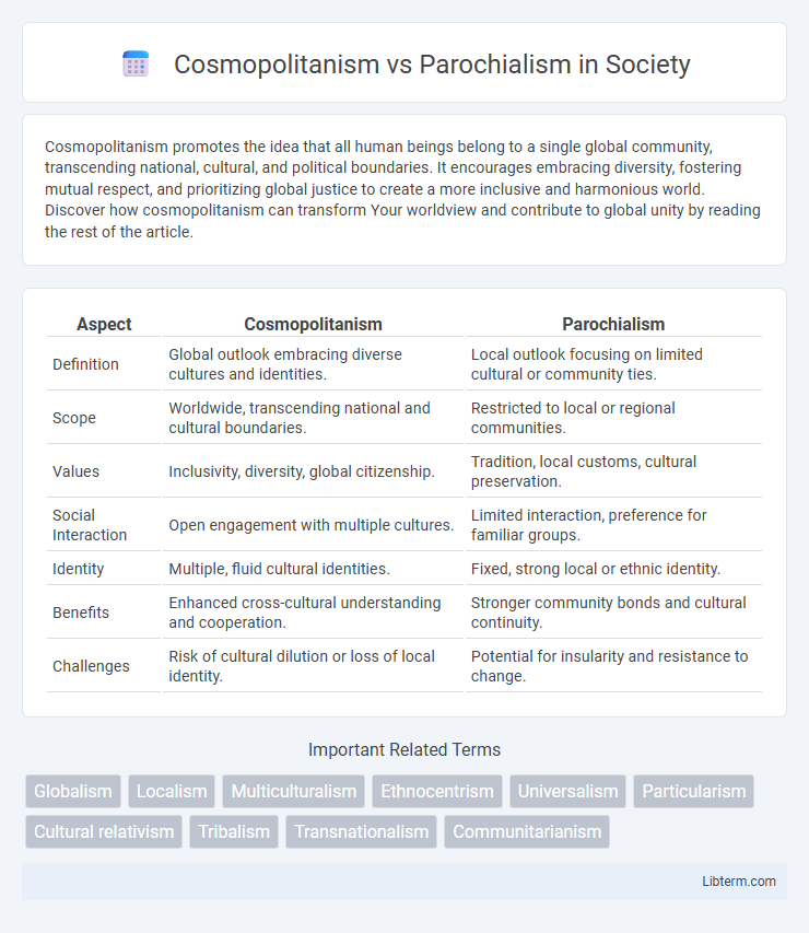 Parochialism vs Cosmopolitanism in Society - What is The Difference?