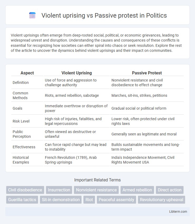 Passive protest vs Violent uprising in Politics - What is The Difference?