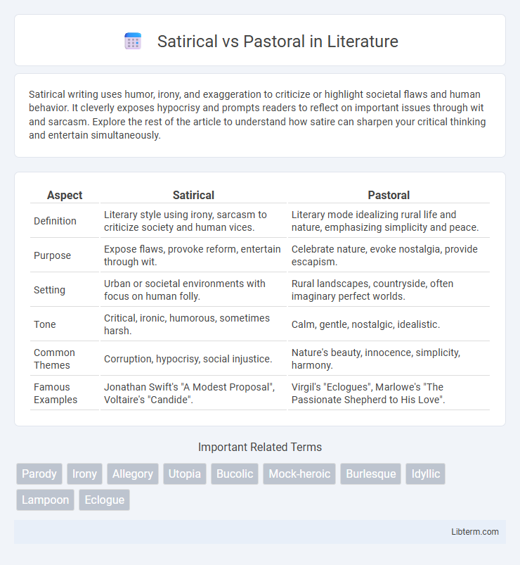 Pastoral vs Satirical in Literature - What is The Difference?
