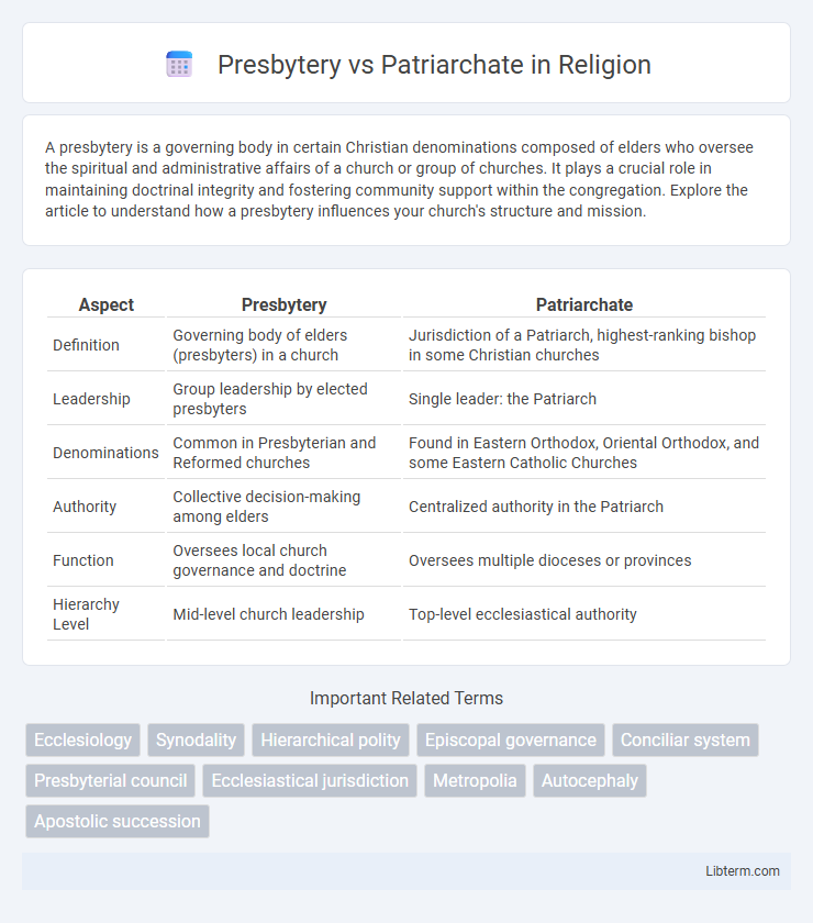 Patriarchate vs Presbytery in Religion - What is The Difference?
