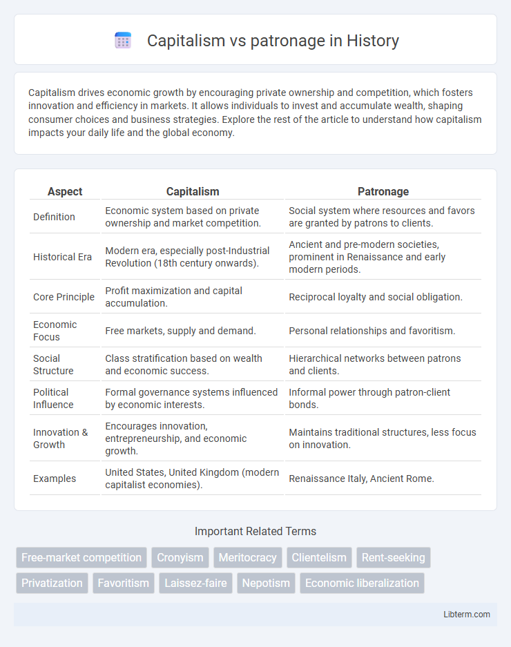 patronage vs Capitalism in History - What is The Difference?