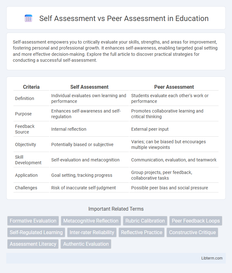 Peer Assessment vs Self Assessment in Education - What is The Difference?