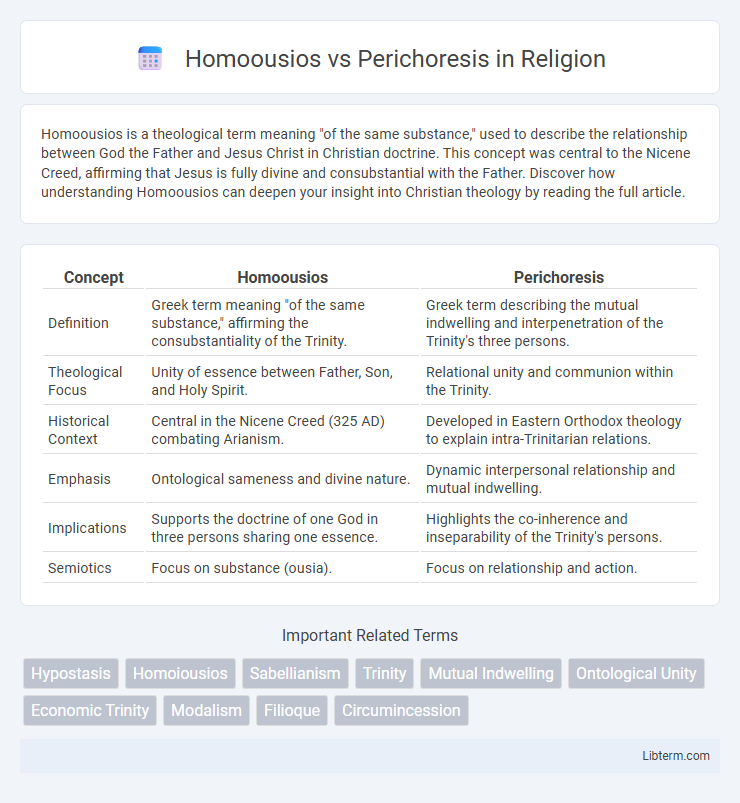 Perichoresis vs Homoousios in Religion - What is The Difference?