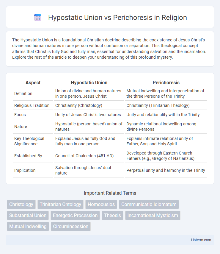Perichoresis vs Hypostatic Union in Religion - What is The Difference?