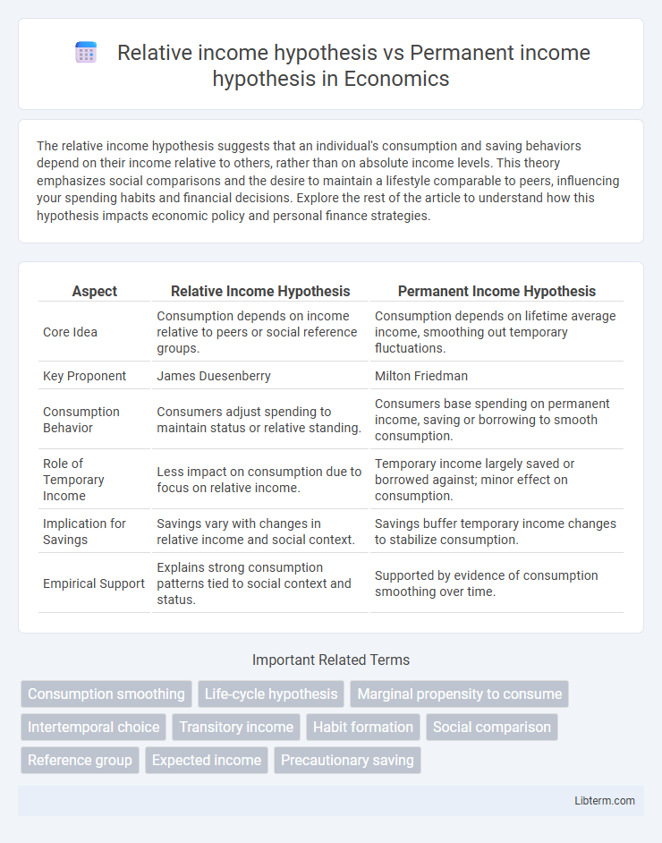 Permanent income hypothesis vs Relative income hypothesis in Economics - What is The Difference?