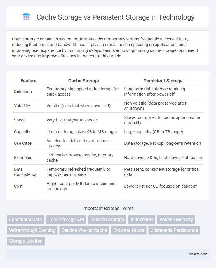 Persistent Storage vs Cache Storage in Technology - What is The Difference?