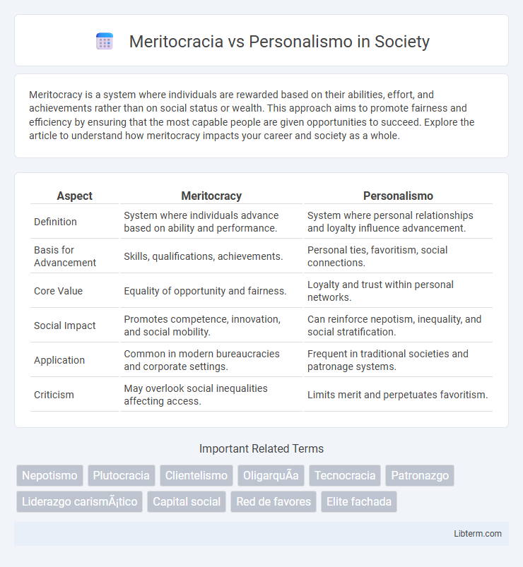 Personalismo vs Meritocracia in Society - What is The Difference?