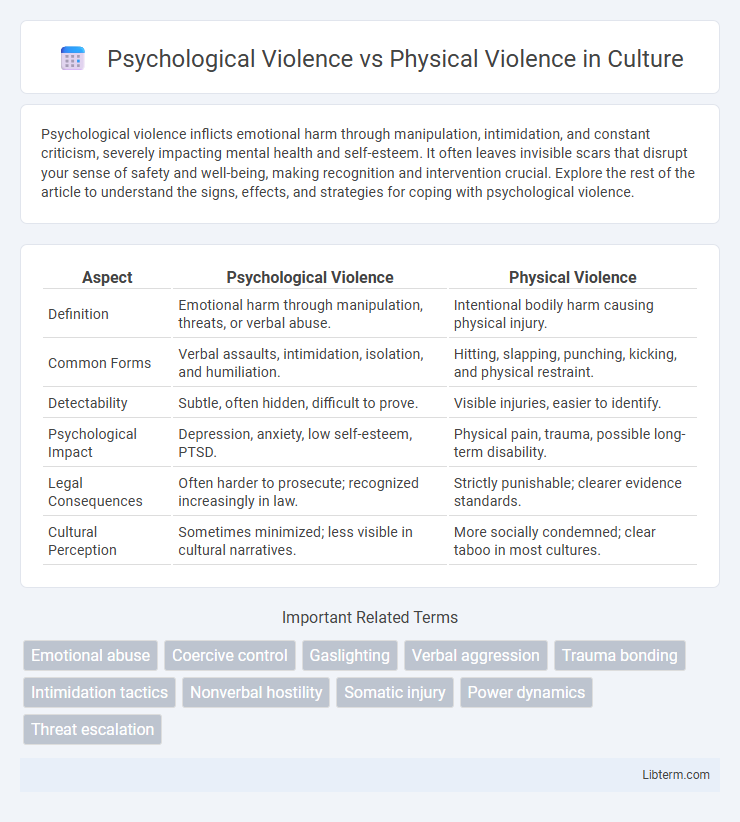 Physical Violence vs Psychological Violence in Culture - What is The Difference?