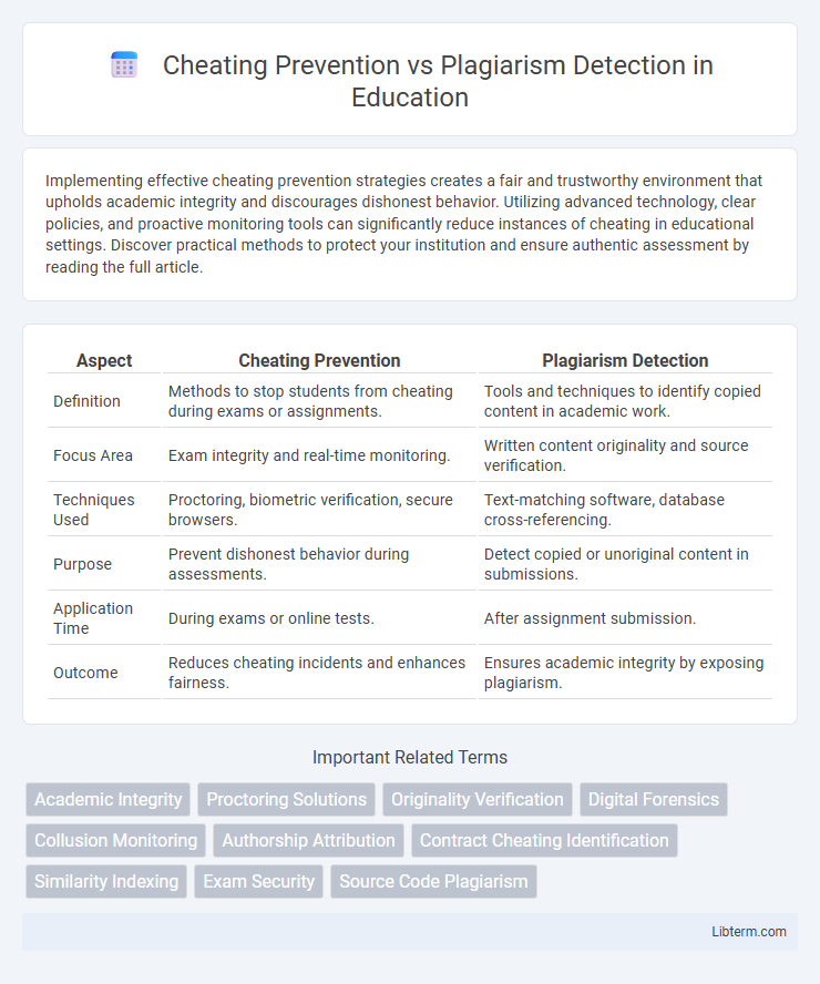 Plagiarism Detection vs Cheating Prevention in Education - What is The Difference?