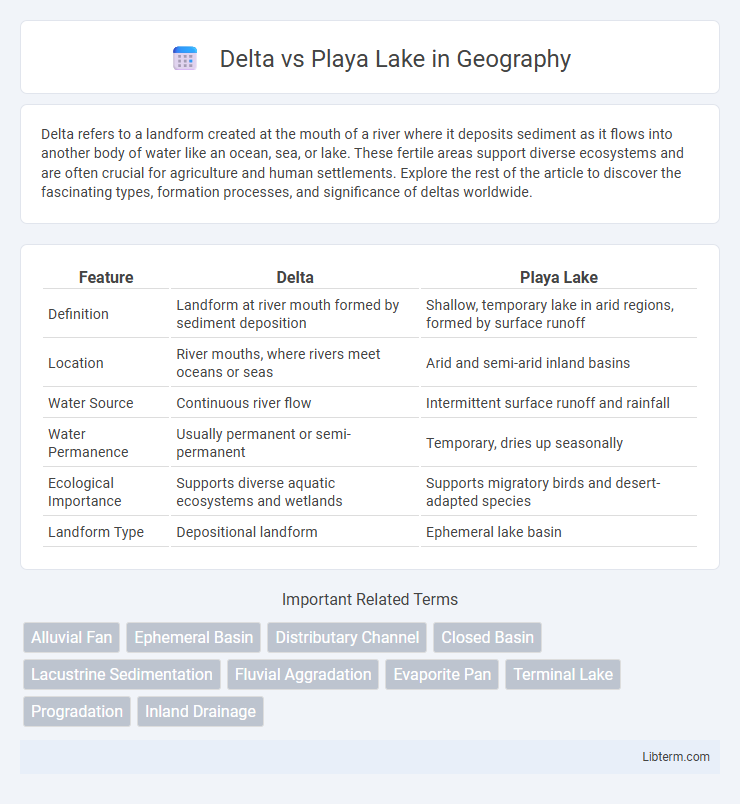 Playa Lake vs Delta in Geography - What is The Difference?