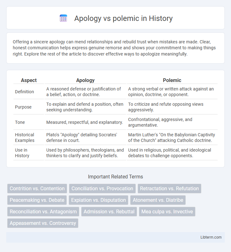 polemic vs Apology in History - What is The Difference?