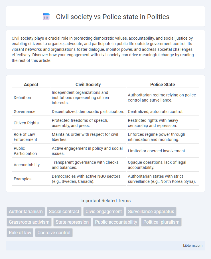 Police state vs Civil society in Politics - What is The Difference?