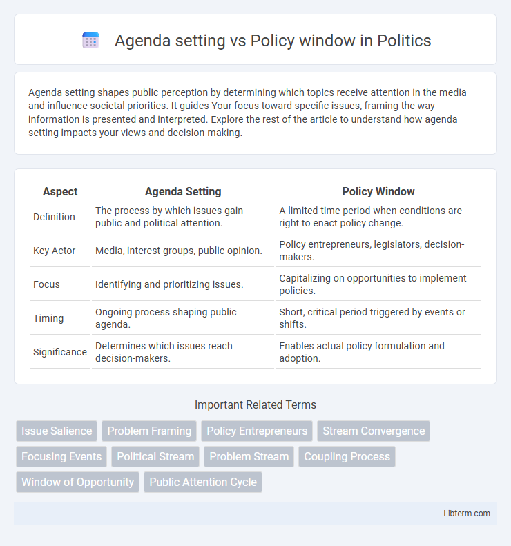 Policy window vs Agenda setting in Politics - What is The Difference?