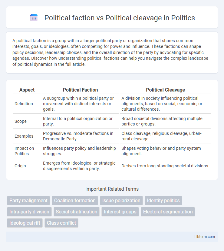 Political cleavage vs Political faction in Politics - What is The Difference?