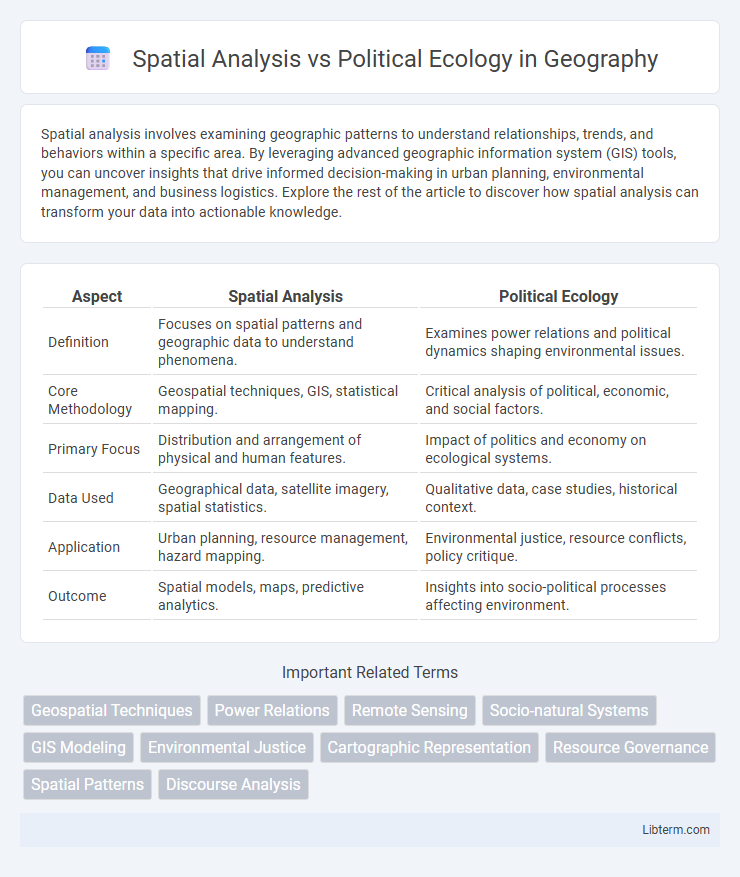 Political Ecology vs Spatial Analysis in Geography - What is The Difference?
