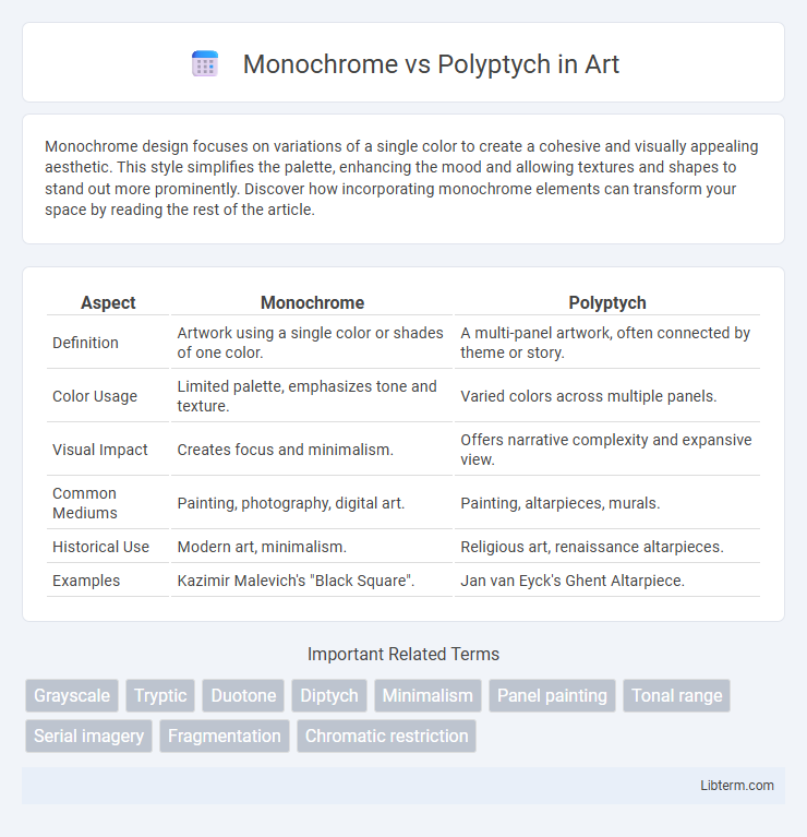 Polyptych vs Monochrome in Art - What is The Difference?