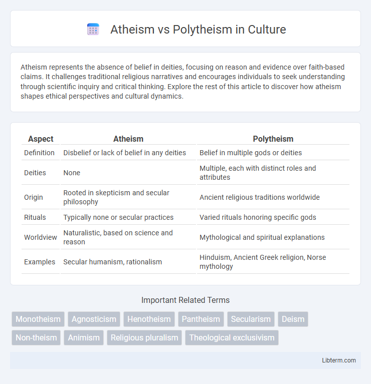 Polytheism vs Atheism in Culture - What is The Difference?