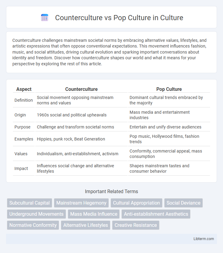 Pop Culture vs Counterculture in Culture - What is The Difference?