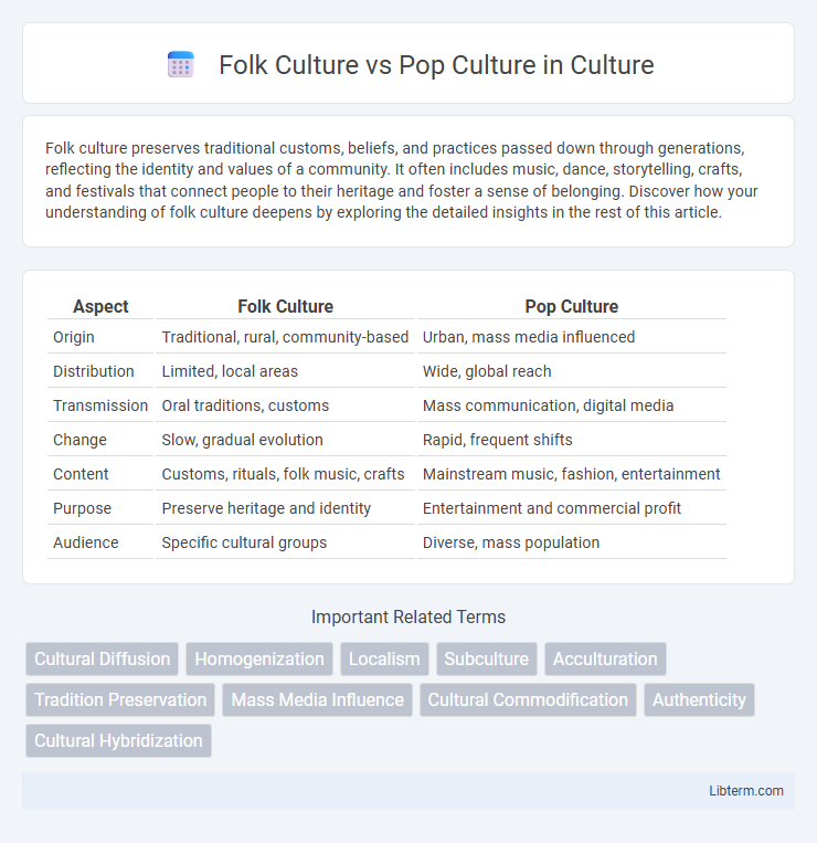 Pop Culture vs Folk Culture in Culture - What is The Difference?