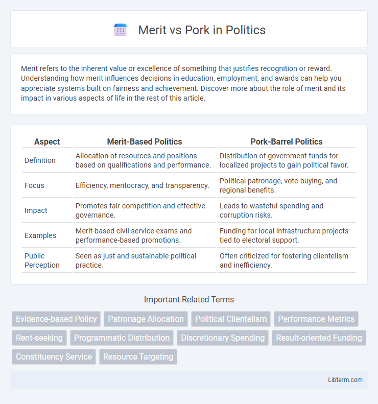 Pork vs Merit in Politics - What is The Difference?