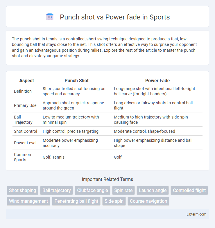 Power fade vs Punch shot in Sports - What is The Difference?
