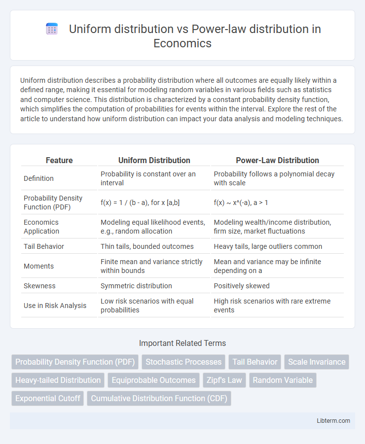 Power-law distribution vs Uniform distribution in Economics - What is The Difference?
