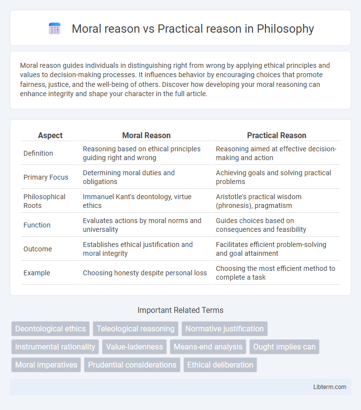 Practical reason vs Moral reason in Philosophy - What is The Difference?