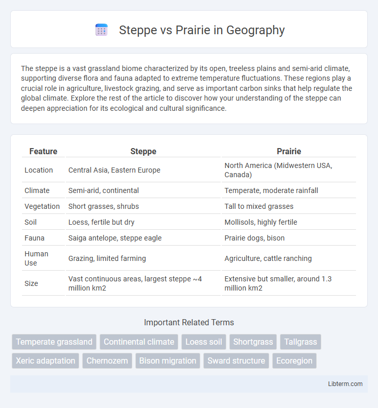 Prairie vs Steppe in Geography - What is The Difference?