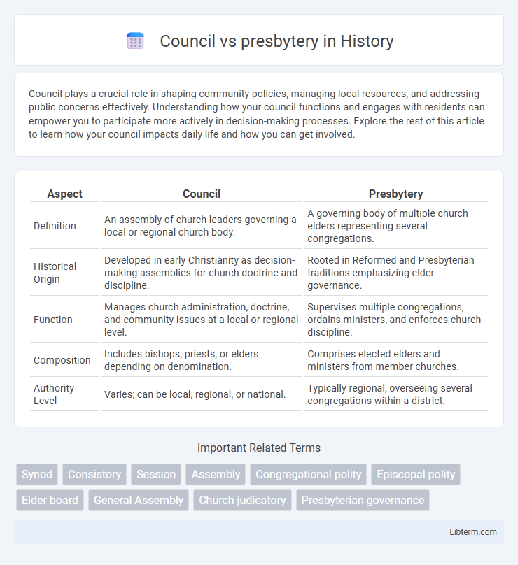 presbytery vs Council in History - What is The Difference?