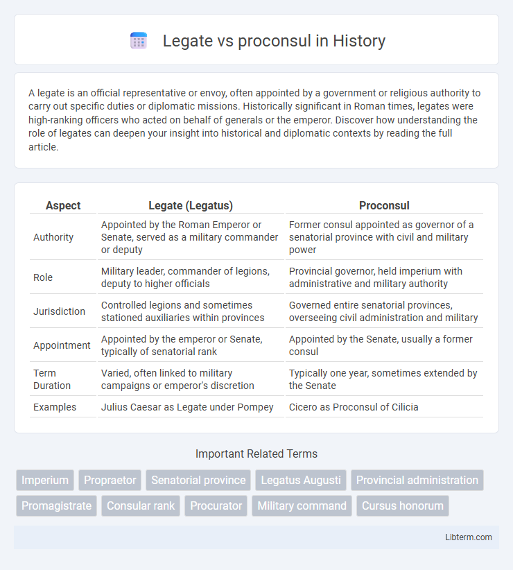 proconsul vs Legate in History - What is The Difference?
