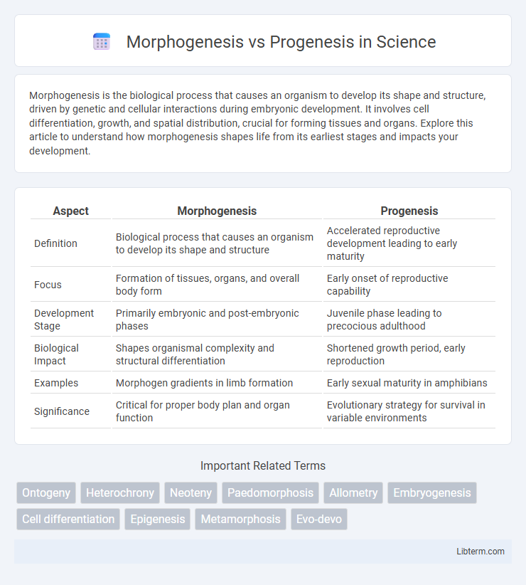 Progenesis vs Morphogenesis in Science - What is The Difference?