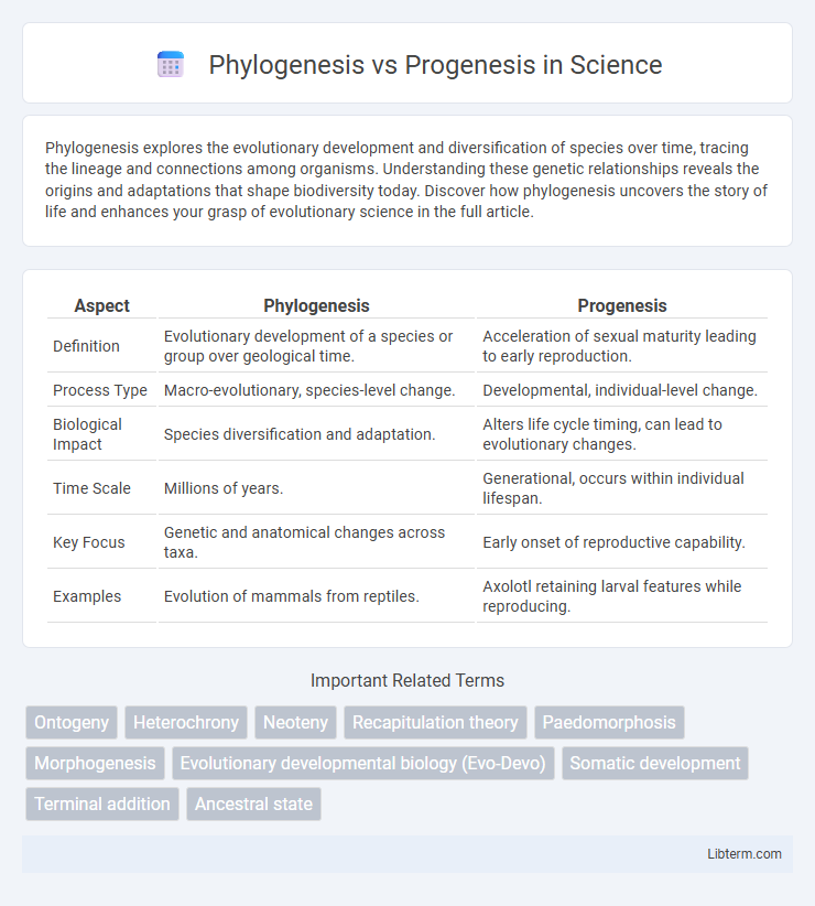 Progenesis vs Phylogenesis in Science - What is The Difference?