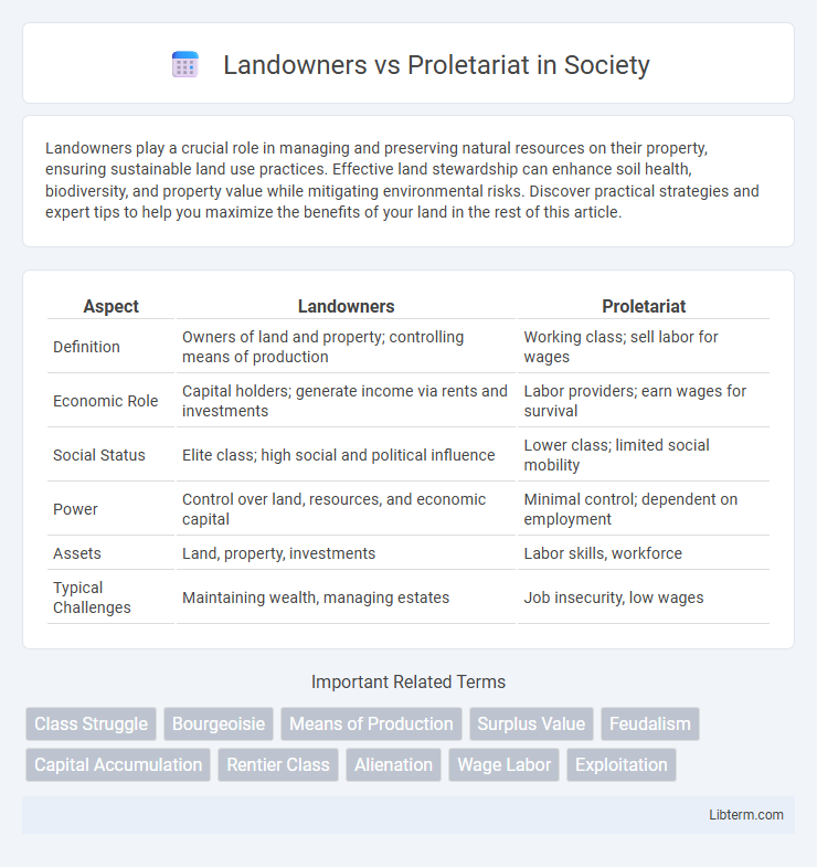Proletariat vs Landowners in Society - What is The Difference?
