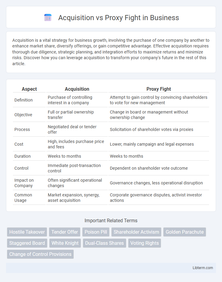 Proxy Fight vs Acquisition in Business - What is The Difference?