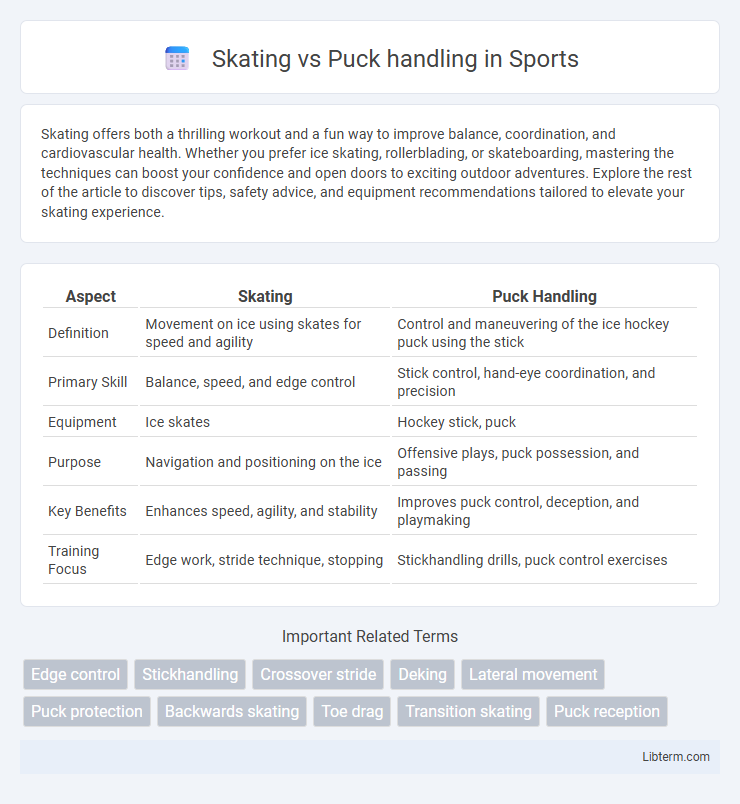 Puck handling vs Skating in Sports - What is The Difference?