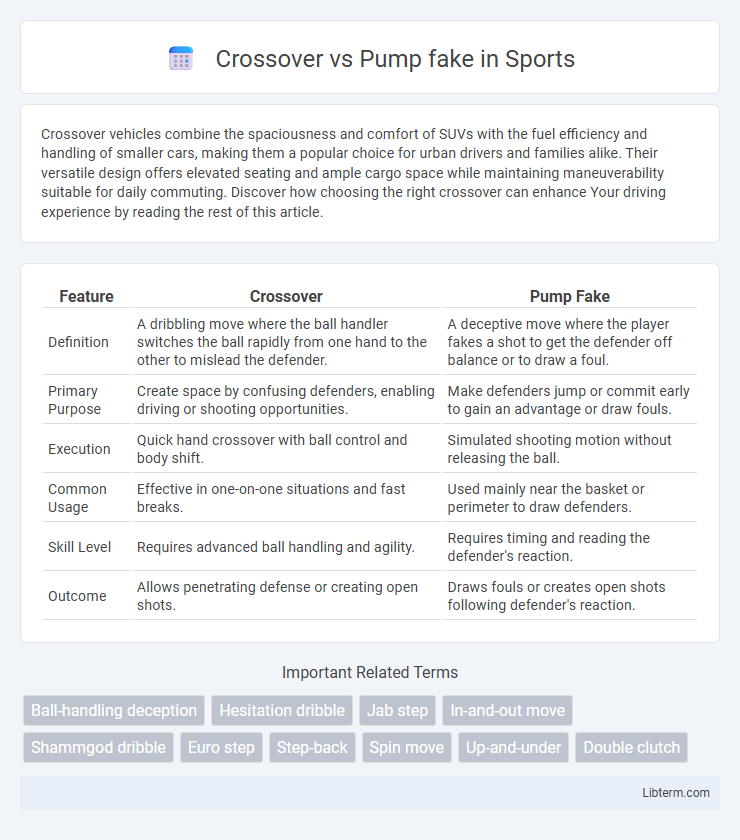 Pump fake vs Crossover in Sports - What is The Difference?