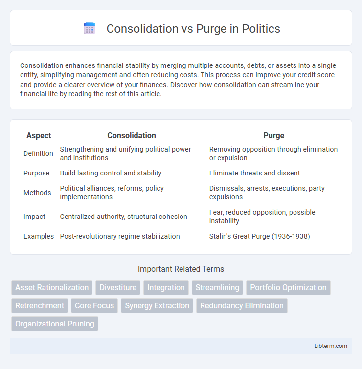 Purge vs Consolidation in Politics - What is The Difference?