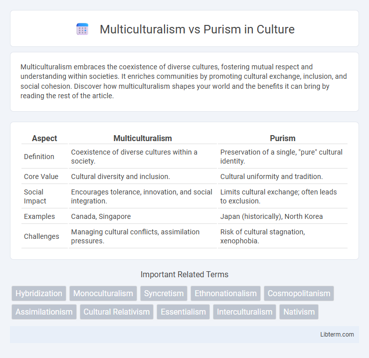 Purism vs Multiculturalism in Culture - What is The Difference?
