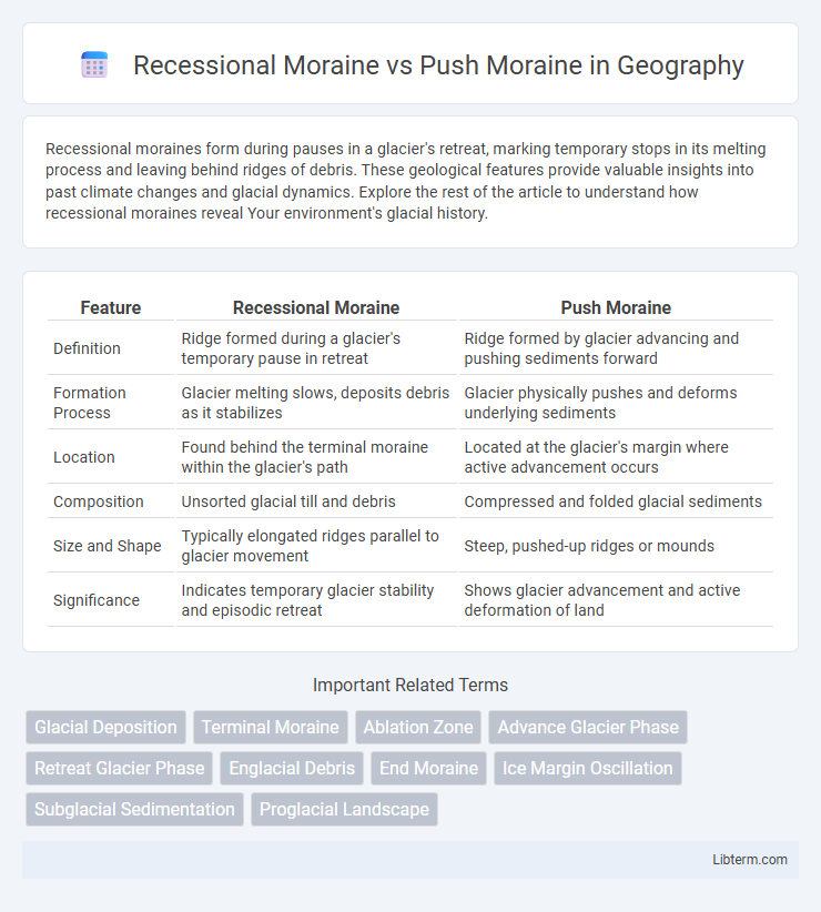 Push Moraine vs Recessional Moraine in Geography - What is The Difference?