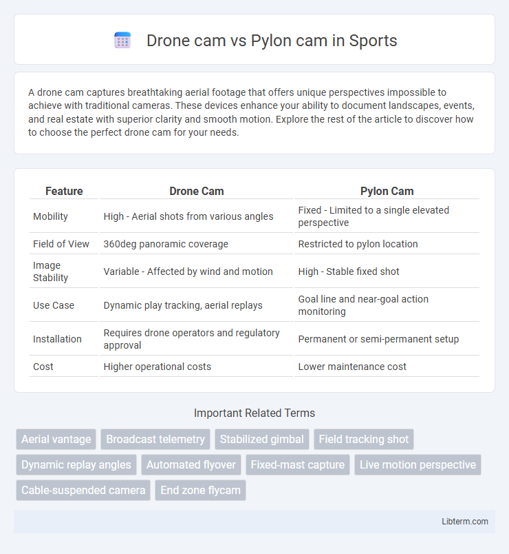 Pylon cam vs Drone cam in Sports - What is The Difference?