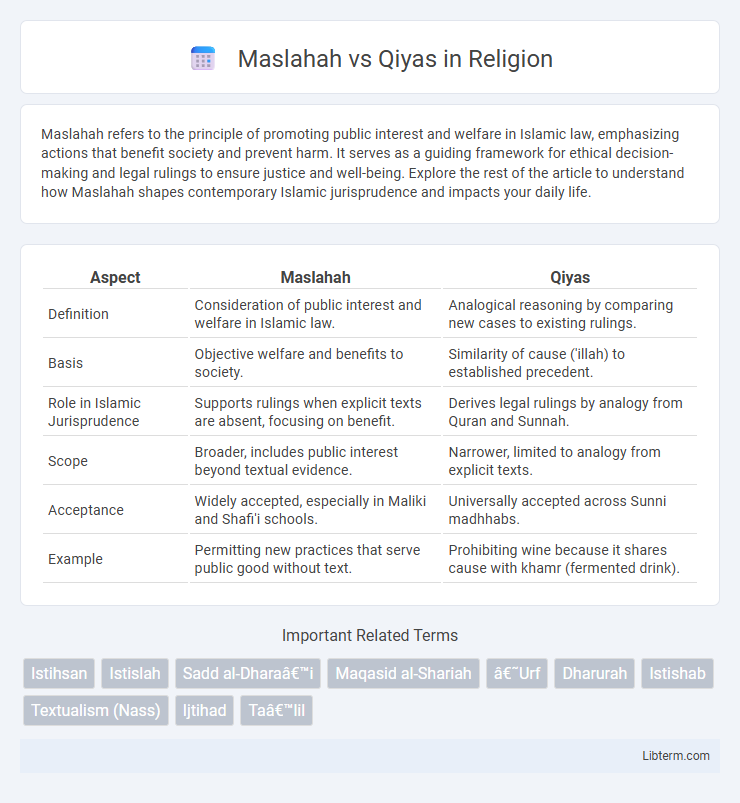 Qiyas vs Maslahah in Religion - What is The Difference?