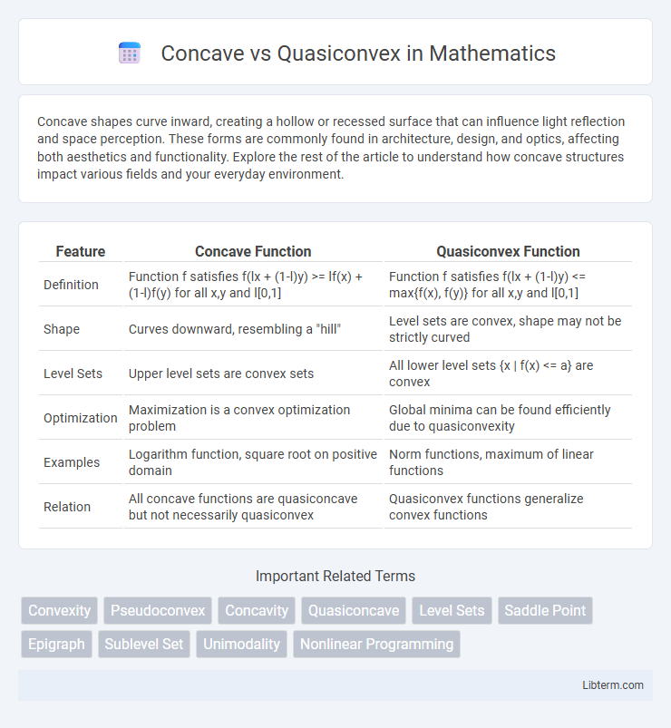 Quasiconvex vs Concave in Mathematics - What is The Difference?