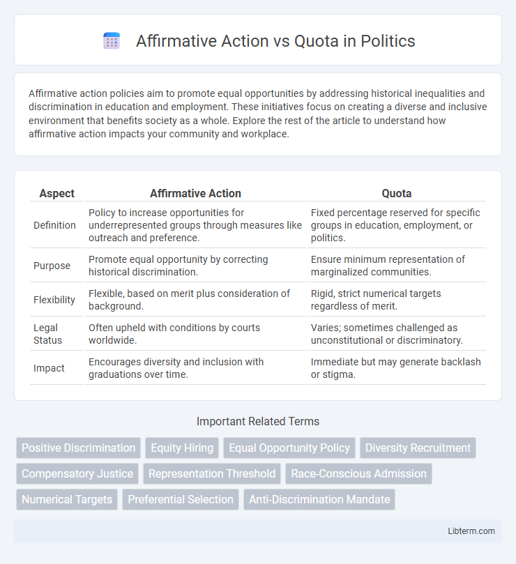 Quota vs Affirmative Action in Politics - What is The Difference?