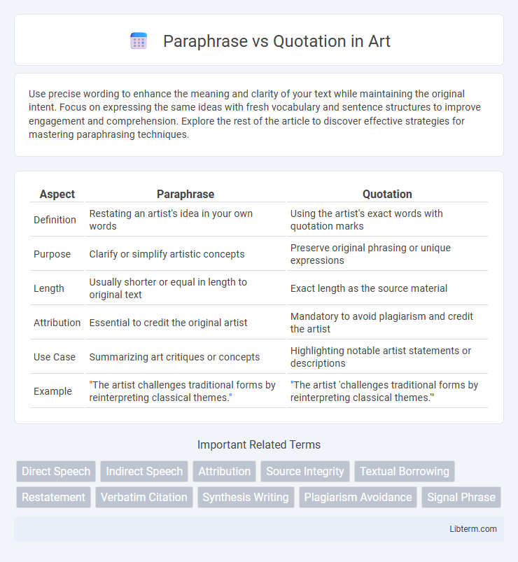 Quotation vs Paraphrase in Art - What is The Difference?