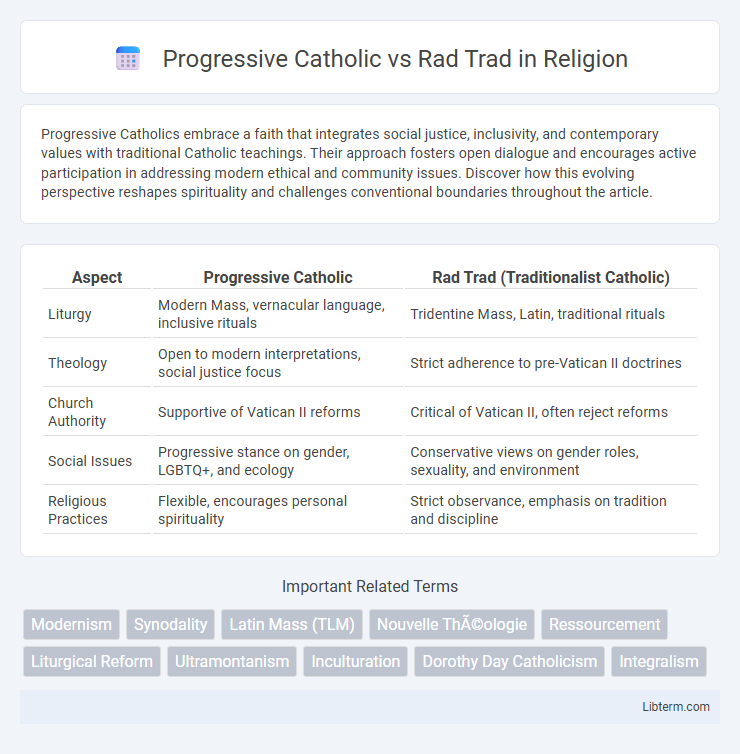 Rad Trad vs Progressive Catholic in Religion - What is The Difference?