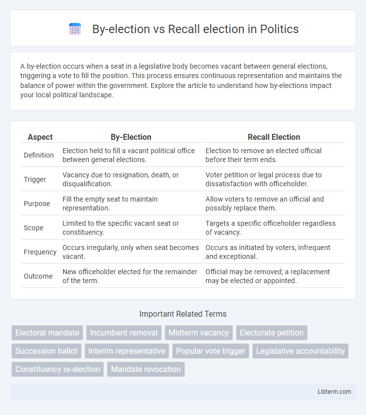 Recall election vs By-election in Politics - What is The Difference?