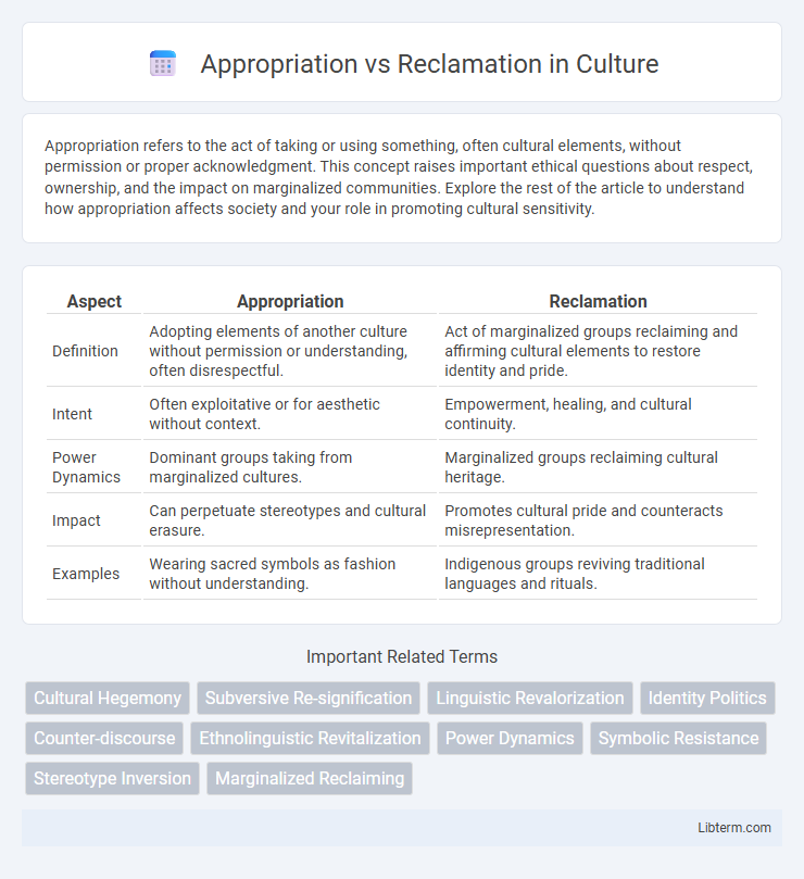 Reclamation vs Appropriation in Culture - What is The Difference?