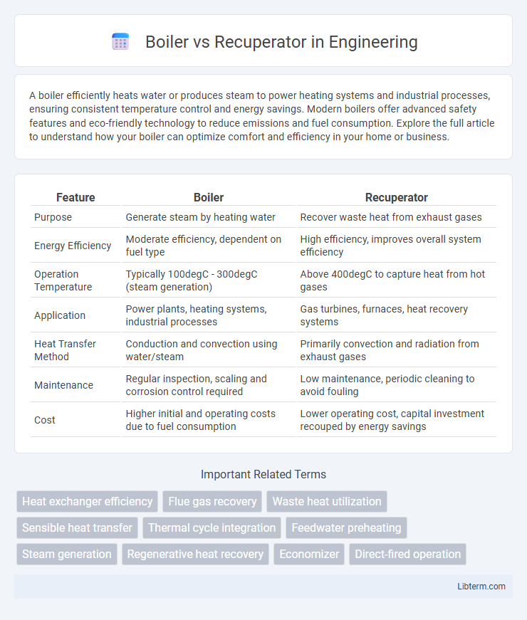 Recuperator vs Boiler in Engineering - What is The Difference?